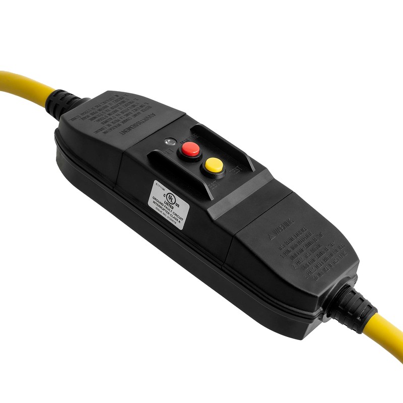 ShockGuard Portable GFCI Extension Cord | 2-Foot 12/3 Gauge SJTW