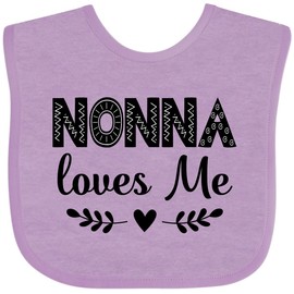 inktastic Nonna Baby Clothes Grandchild Baby Bib Lavender 3ab8a