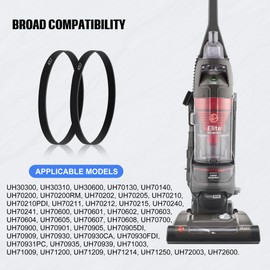 Replacement Belts 562289001 for Hoover Windtunnel Vacuum Cleaner,Fit UH70200 UH70210 UH70105 UH70120 UH71214 UH71215 UH71250 UH72600, Replace Part AH20065，12.8 x 457(2 Pack)