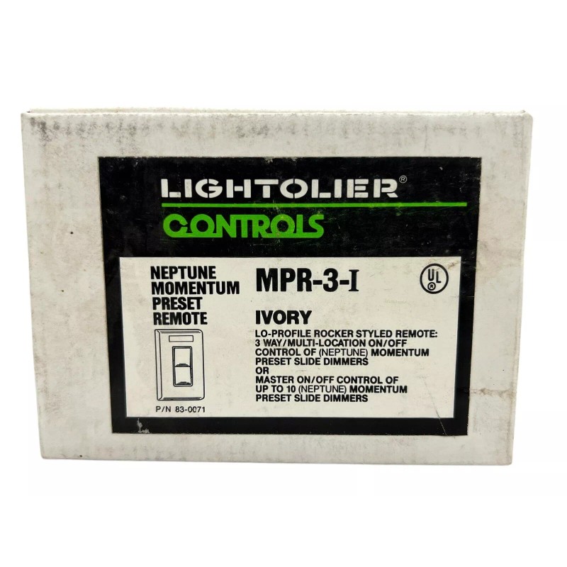 Lightolier Controls MPR-3 Neptune Momentum Preset Remote Dimmer - Ivory