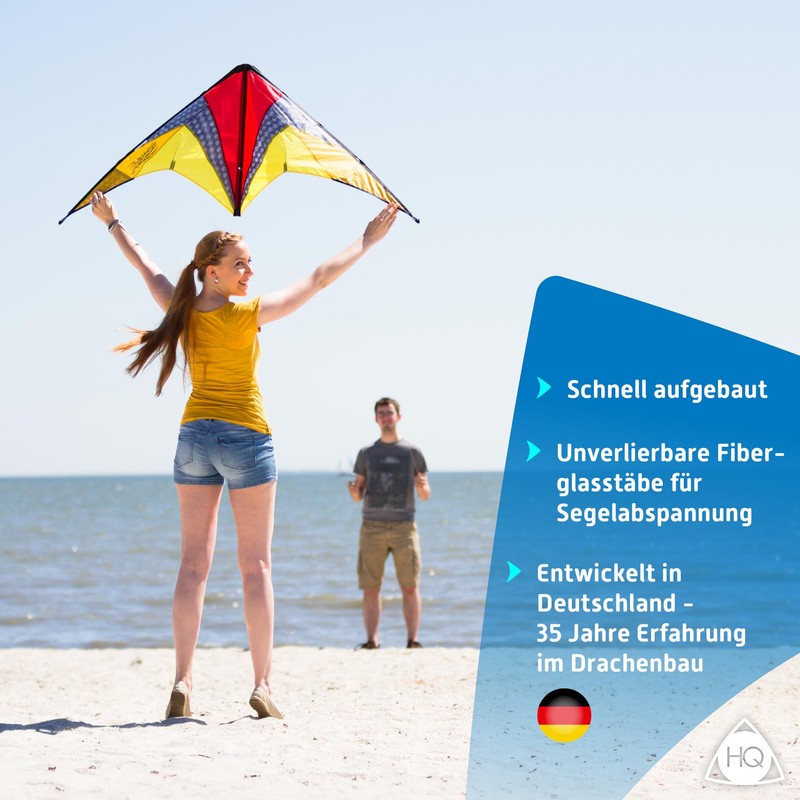 HQ Kites and Designs Quickstep II Beginner Sporting Kite, Graphite,