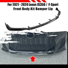HHENGYISOUL Front Bumper Lip Chin Spoiler Fit for 2021-2022 Lexus IS350 IS500 F-Sport V-Style,Painted Black Front Bumper Lip Compatible with 2021-2022 Lexus IS350 IS500 F-Sport V-Style, Black
