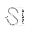 AUXBC 48PCS 1.2 Inch 304 Stainless Steel S Hooks, Heavy