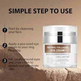 Irev Crema Para Ojos Con Colágeno Y Retinol, Café Y Vitamina C Para Las Bolsas, Las Arrugas Y Las Ojeras, Regalos De Navidad Para Mujeres, Crema De...
