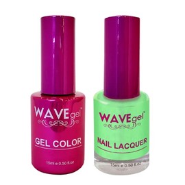 WAVEGEL Soak-Off Gel & Nail Lacquer Matching Duo Set - Princess Collection - #54 Frog Kiss I 0.5 Oz