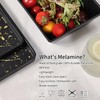 Yummost Melamine Dinnerware Sets - 12pcs Square Plates and Bowls