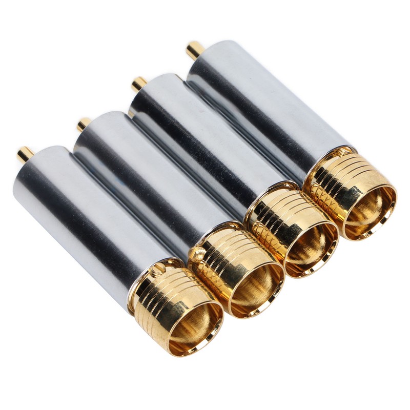 4PCS Preffair/R1722 Audio Connector Gold Plated Self Locking Solderless RCA