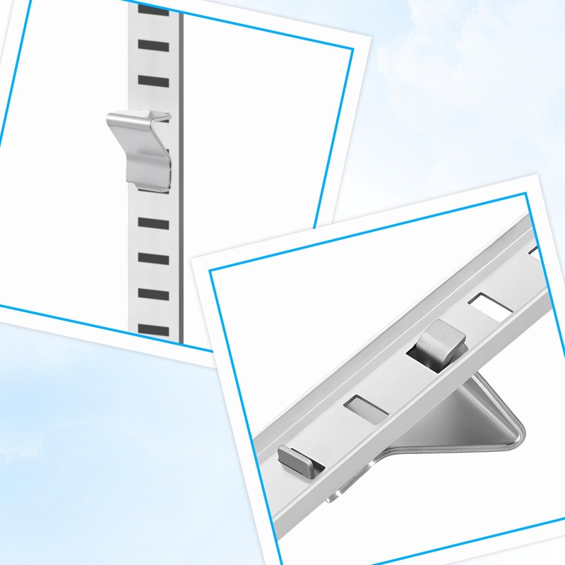 20 Pcs Heavy Duty Metal Shelving Brackets Clips Cabinet Shelf
