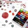 64 Pieces Sewing Thread for Sewing Machine, Sewing Thread Set