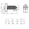 Phillips Head Metal/Wood with Lace and pH. Dimensions: length: 1.4