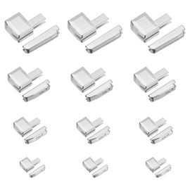 YELARXI Zipper Repair Kit, Metal Zipper Latch Slider Retainer Insert Pin Top Bottom Stoppers, #3#5#8#10 Fit for Jacket Coat Backpack Sewing Accessories (12 Pair, Silver)