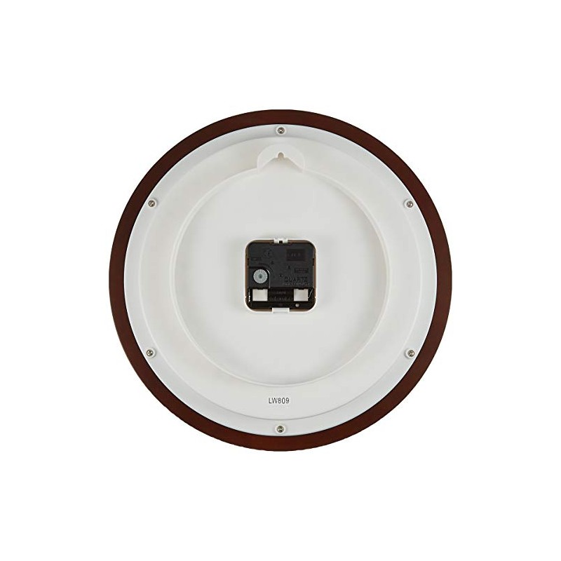 Casio IQ-132-5JF Wall Clock, Dark Brown, Analog Diameter, 11.6 inches