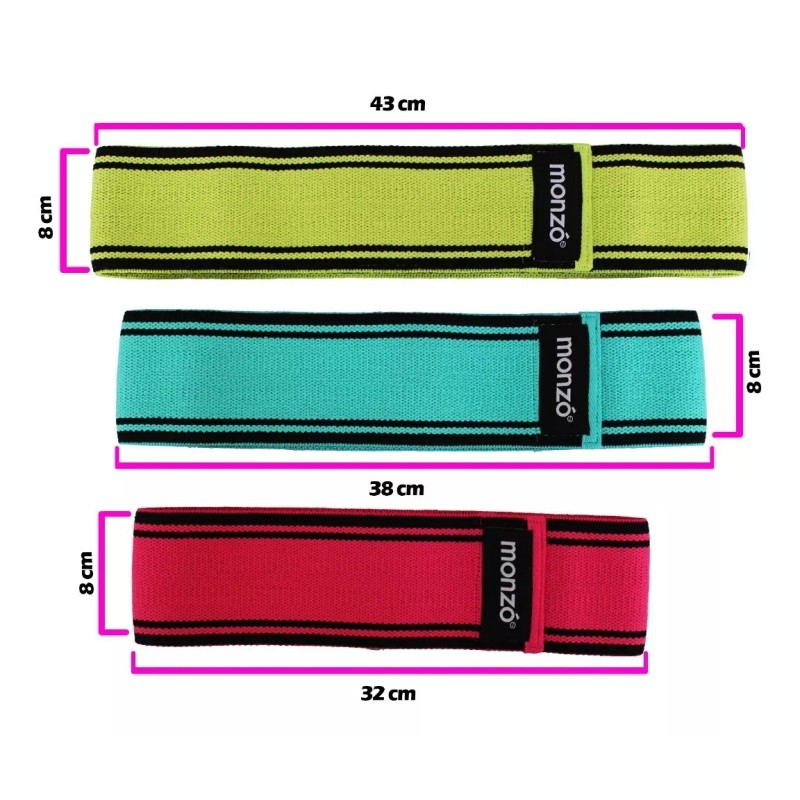 Monzó Hip Bands, Ligas Resistencia, Bandas Resistencia, Gluteo