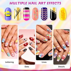 12 Color Nail Art Pens Nail Polish Markers Set for Painting Nails