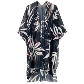 Moss Rose Women's Chiffon Long Kimono Beach Cover up for Summer Bathing Suits Cardigans Casual Loose Swimwear A-Black