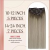 sunny hair Extensiones Cabello 14in Rubio Ceniza Ombre Rubio Bril