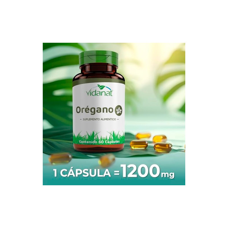 Vidanat Orégano – Suplemento Alimenticio en Cápsulas | 60 Piezas