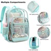 Esfoxes Heavy Duty Clear Backpack, School Backpack College Bookbag PVC