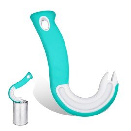 NIIIYTYB Pop Top Can Opener Tool for Seniors Easy Ring Pull Tab J Hook Opener Buddy for Soda Cat Food Cocktail Cans Simple Circle Handle Tabs Opener Tool Easy Open Tin Can Buddies(Blue)