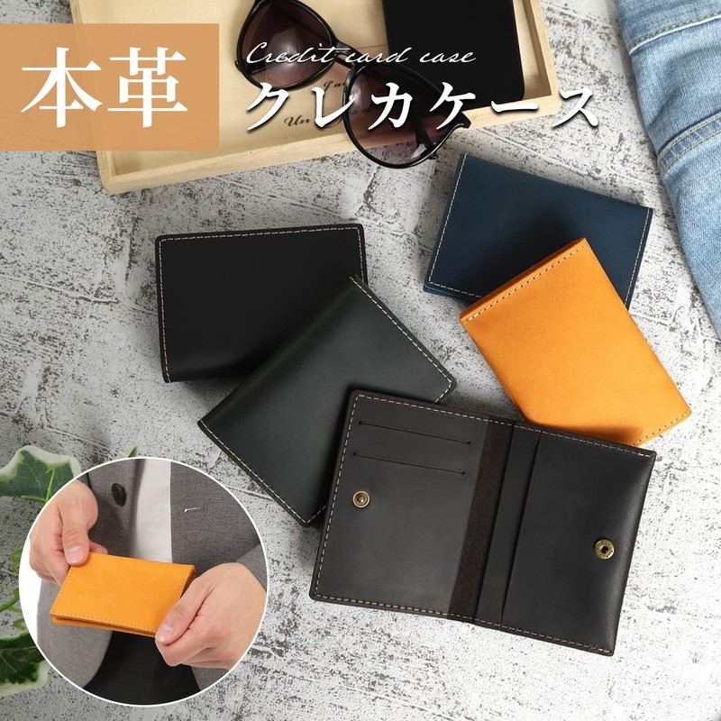 Kameto Bag Manufacturing Men's Credit Card Case, Genuine Leather, Card