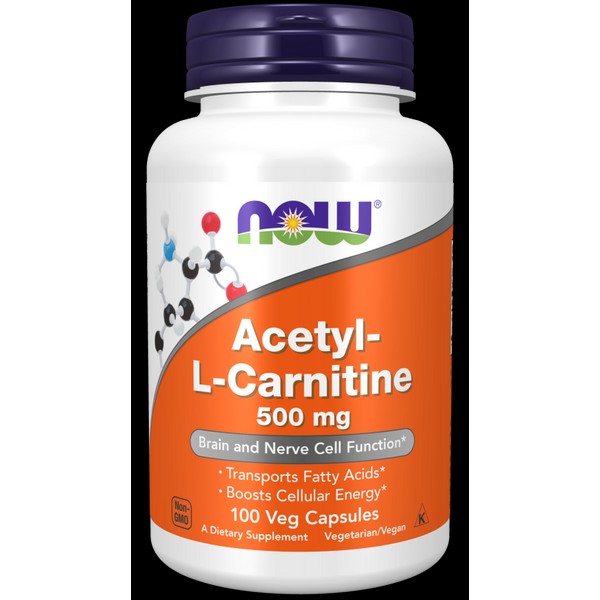 NOW>NOW NOW Acetyl-L-Carnitine 500mg Vege Capsules 100