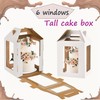 Hzzycaxli 2 Pack Tall Cake Boxes for Tier Cakes,10x10x12 Inch
