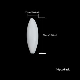 LABLPSAI 10Pcs PTFE Magnetic Stirrer Mixer Stir Bar, Stir Rod Magnetic Laboratory Bar 50mm/1.96 inch