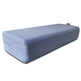 Yoga Bolster Pillow for Meditation and Support - Rectangular Yoga Cushion Foam Wedges Washable Suede Pillowcase For Men and Women With Carry Handles. (blue)