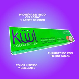 KÜÜL - Color System Tinte Permanente para Cabello Tono 7.62 90 ml, con Aceite de Coco, Filtro UV y Colágeno, Prolonga Intensidad del Color, Aporta Hidratación, Brillo y Sedosidad, Coloración Cabello
