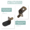 Hunken 30 Pcs Shelf Support Pins, 6 mm L-Shaped Support