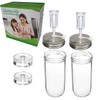YOBNKU 2 set Complete Fermentation Kit，2 Fermenting Mason Jars ，2