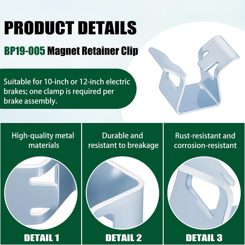 Houoto BP19-005 Magnet Retainer Clip for Dexter 12.25" Electric Trailer