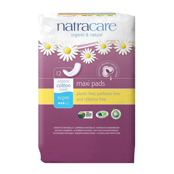 NatraCare Organic & Natural Maxi Pads Super 12 Pads