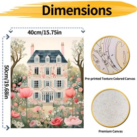 YALKIN Paint by Numbers Adults, Paint by Numbers, DIY Landscape with Brushes and Acrylic Paints, Hand Painted Oil Painting Canvas for Home Decor, Without Frame (40 x 50 cm)