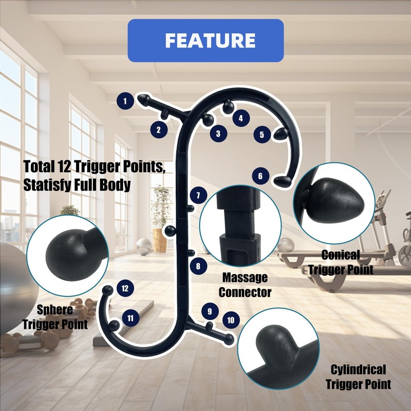 Professional Back, Neck and Shoulder Massager - Massage Hook, Back