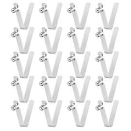 sourcing map 20pcs Single Button Kayak Paddle Snap Spring Clip 6x8.5x34mm 65Mn Spring Steel V-Shaped Hollow Lift Telescopic Locking Tube Pole Clips for Tent Umbrella Camping