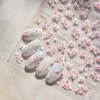 5D Embossed Nail Stickers for Nail Art Designs Cherry Blossoms