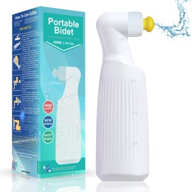 1PCS - Portable Handheld Bidet 14.1 oz- Lockable Nozzle Leak-Proof Travel Bidet, Refillable Personal Hygiene Cleaner for Travel, Camping, Home & Postpartum Care, Easy to Carry