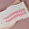 SXVME Uñas Postizas Cortas Almendradas Rosas, Uñas Postizas Con Pegamento,