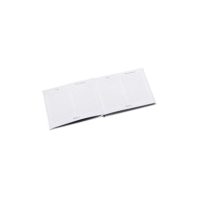 Lillian Rose White Minimalist Simple Elegant Chic Wedding Registry Guestbook