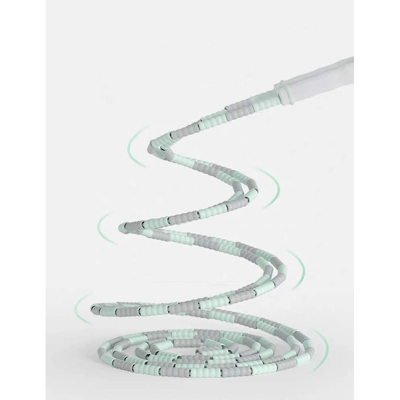 Skipping Rope Soft Beaded Adjustable Segment Rope with Non-Slip Handle