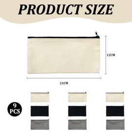 9-Piece Canvas Storage Bags, Graffitiable Storage Bags, Portable Storage Bags, Multifunctional Storage Bags