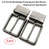 Taicols 2 Pcs Generic 1.3"(33-34 Mm) Single Prong Square Belt