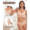 SERSARY Seamless Bra Women's Without Underwire Soft Cups Support Bra