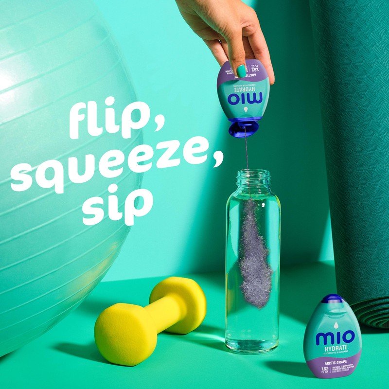 Mio Sport Liquid Water Enhancer, Arctic Grape, 1.62 OZ, 6-Pack