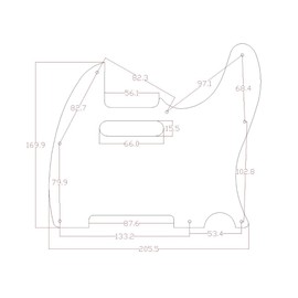 Dopro 8 Hole Aluminum Anodized 1 Ply Tele Pickguard TL Scratch Plate for American/Mexican FD Telecaster Gold