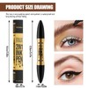 Augenbrauenstift Wasserfest, 2-in-1 Dual-Ended Microblading Augenbrauenstift, Flüssiger Eyeliner, Wischfest Eyebrow