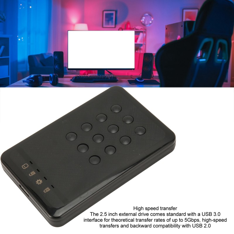 Encrypted Hard Drive Enclosure 2.5inch USB3.0 SATA Password Access Hardware