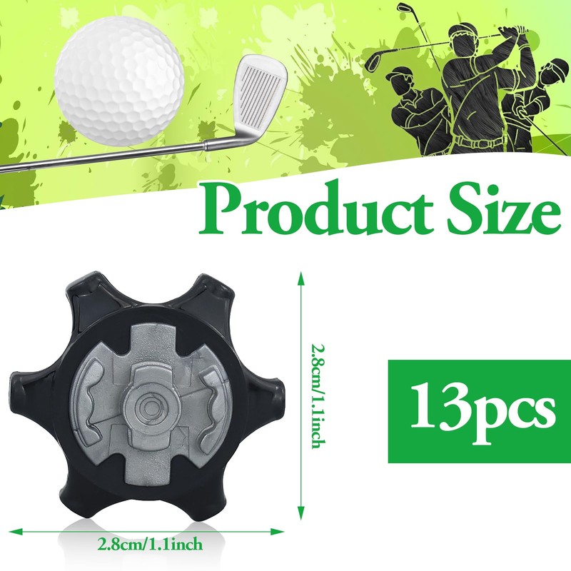 Golf Spikes Set, 13pcs Replacements Golf Shoe Spikes with Accessories