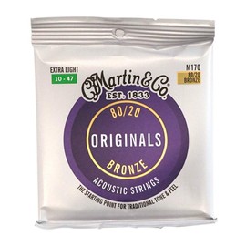 MARTIN M170 Extra Light 10-47 Acoustic Guitar Strings x 3 Sets